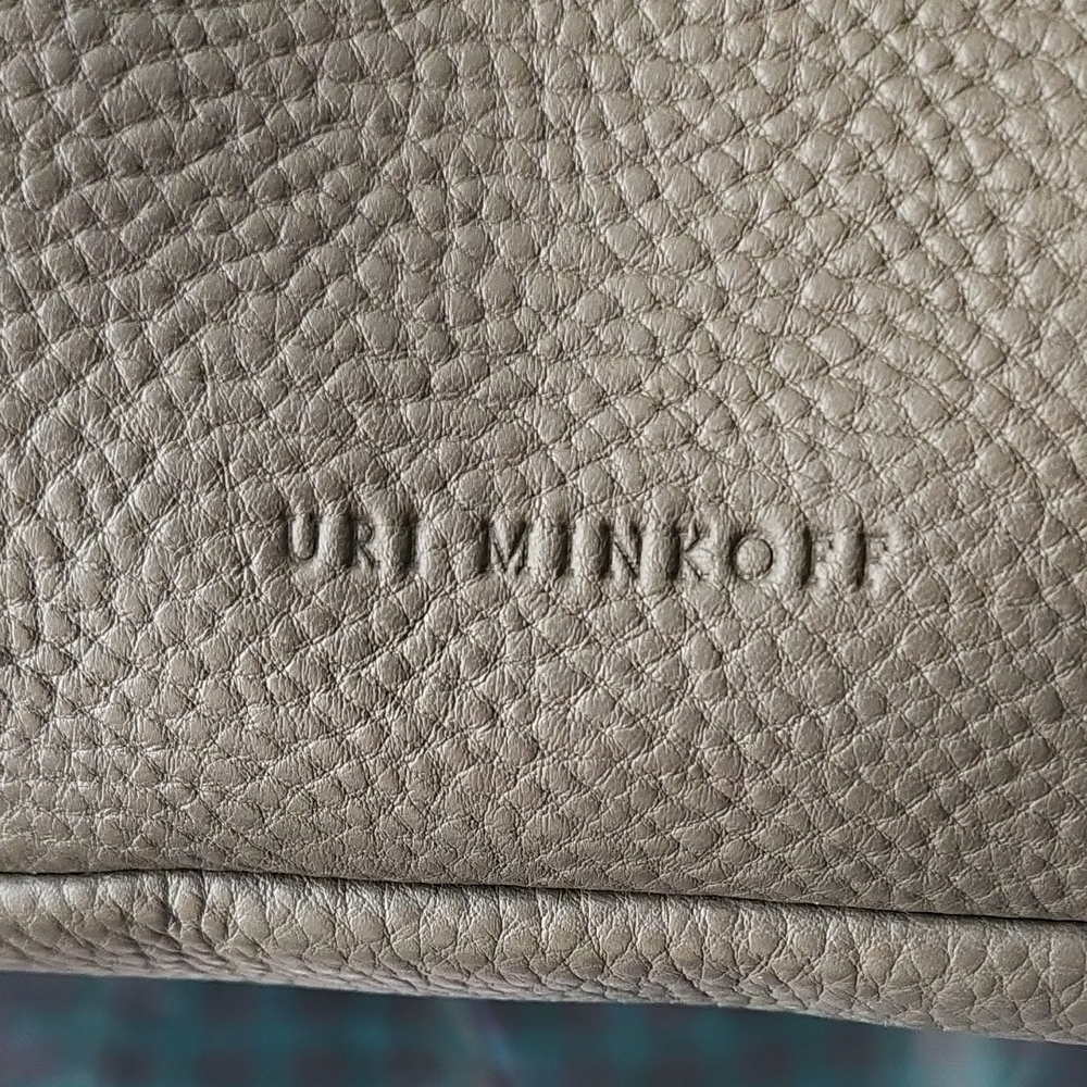 Uri Minkoff Gray Leather Duffel Bag with Spacious Interior - Picture 2 of 9